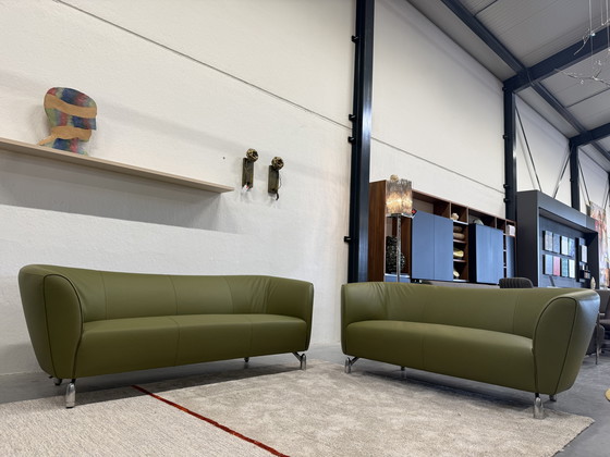 Image 1 of 2 Leolux Pupilla Sofas, 3- und 2-Sitzer, Sensogrün