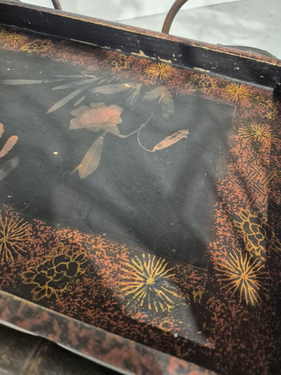 Image 1 of Französischer, japanisch inspirierter Bambus-Teetisch, ca. 1900