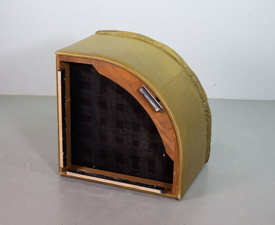 Image 1 of Sofá modular De Sede DS11 de cuero con parches verde oliva, diseño de mediados de siglo, 6 elementos. Suiza, años 70.