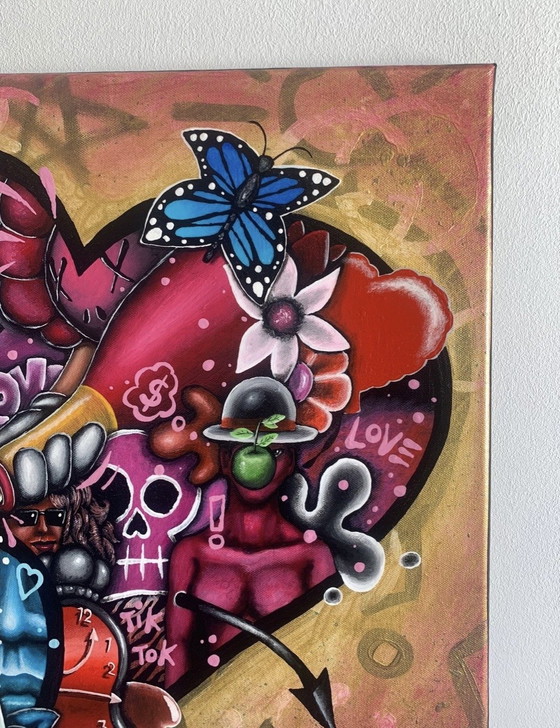 Spazz - Full Hearts Are Made For Sharing – Dipinti e disegni, Canvas (photo 6 of 9)