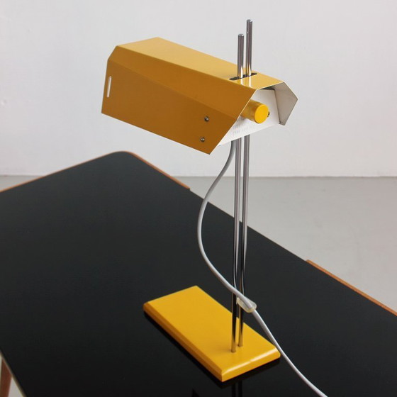 Image 1 of Josef Hůrka Yellow Table Lamp “Robot” for Lidokov, Iconic Vintage, Mid-Century 1960s 1970s