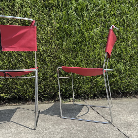 Image 1 of Rote Delfina-Stühle von Enzo Mari