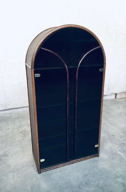 Rotan bamboe hoge kast uit de jaren 70