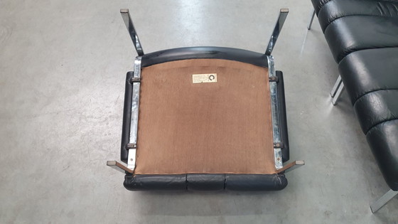 Image 1 of 3x Girsberger leren Eurochairs, Hans Eichenberger modulair vintage 70s lounge