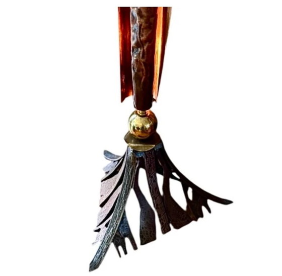 Image 1 of Unique Brutalist Table Lampshade – Vintage 1970s