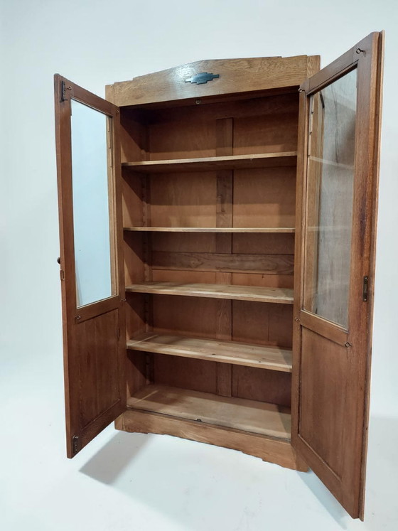 Image 1 of antique Amsterdam School bookcase Art Deco