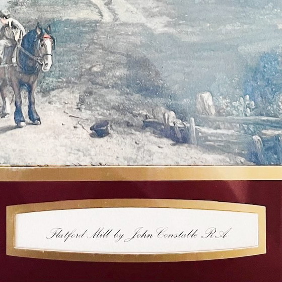 Vintage Framed Print Flatford Mill John Constable 1960s – Paintings & Drawings, Paper (photo 6 of 6)