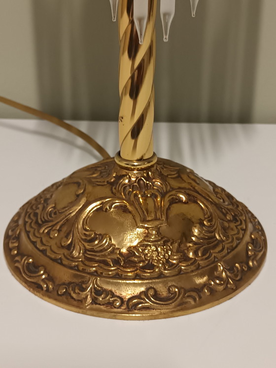 Art Nouveau Table Lamp – Metal, Glass (photo 5 of 11)