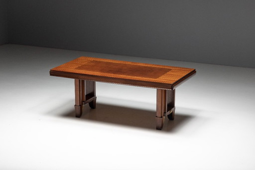 Art-Deco-Esstisch aus Parkett – 1930er Jahre