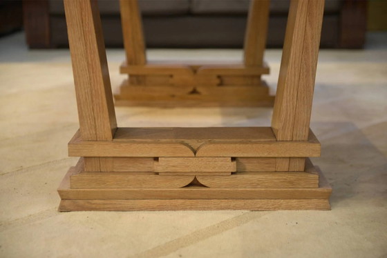 Eichentisch dekorative Kunst 1940er Jahre – Esstische, Holz, Art Deco (photo 8 of 15)
