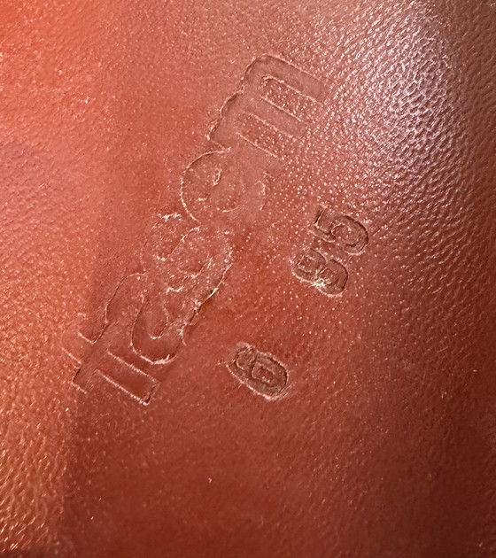 Sedie P40 a 4 fasi - Pelle con imbracatura – Fasem, Sedie da pranzo, Leather, Metal (photo 4 of 5)