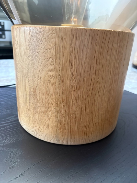 Brokin Muffin Tischlampe Großes Modell 50 cm – Tischlampen, Glas, Holz (photo 4 of 5)