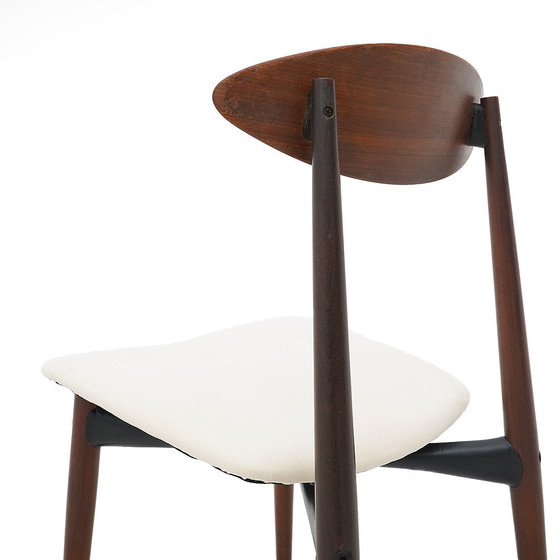 Image 1 of 8 chaises en teck et velours par Amma, 1960s