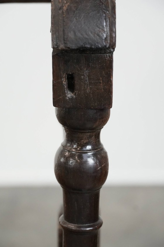 Image 1 of Antique English early 19th century hall bench/bench for the dining table made of oak