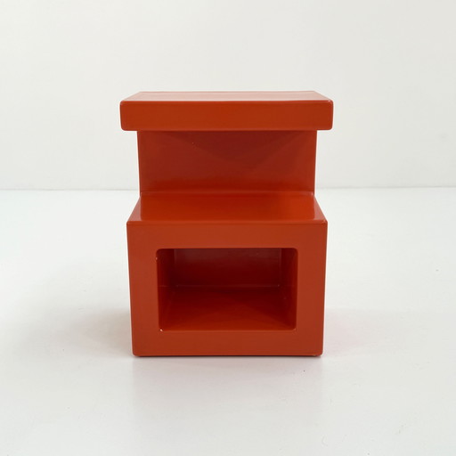 Table d'appoint orange en polyuréthane expansé, années 1970