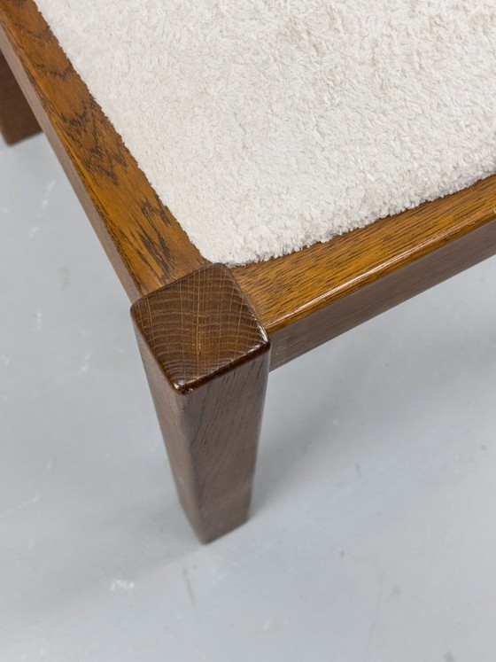 Image 1 of Brutalist Smoked Oak Dining Chairs, 1970s Set of 6
