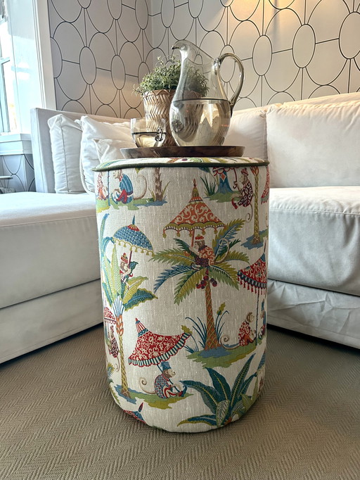 Handgefertigter Pouf / Beistelltisch / Barhocker (neu)