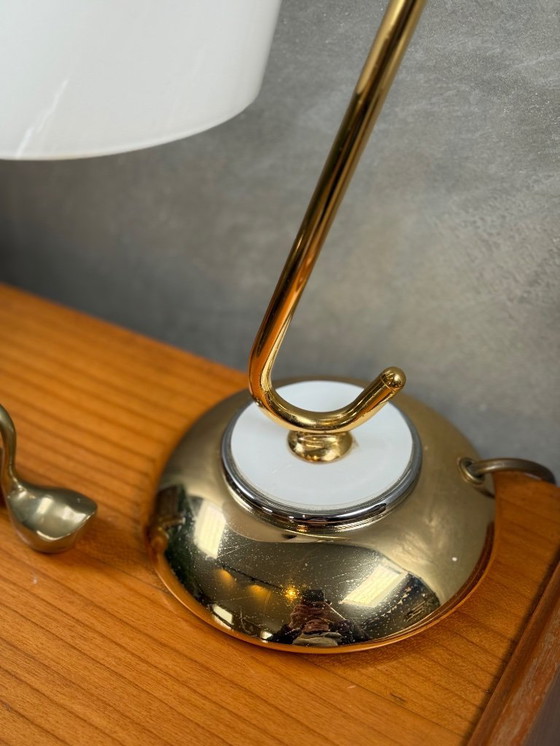 Image 1 of Lampe de bureau/lampe de table en laiton style années 50