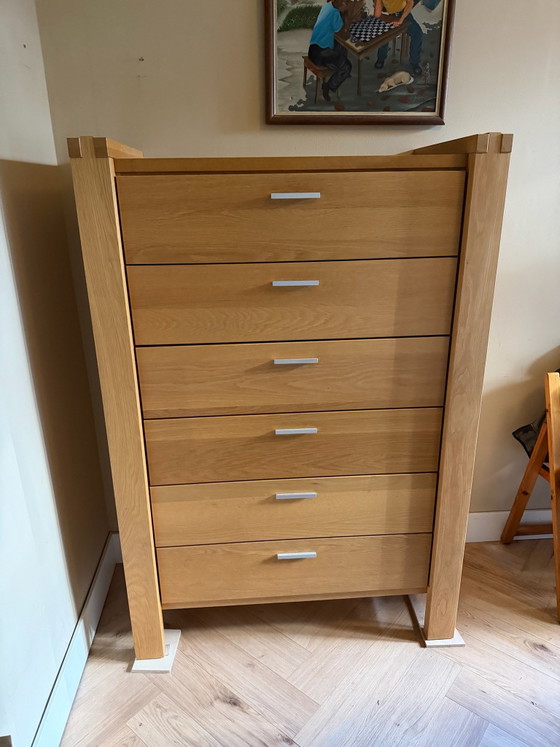 Oak chest of  drawers – Chest of drawers, Metal, Wood (photo 13 of 14)