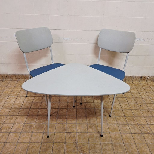 Vintage-Retro-Rawi-Sitzgruppe / Tisch und Stühle / 3-teilig