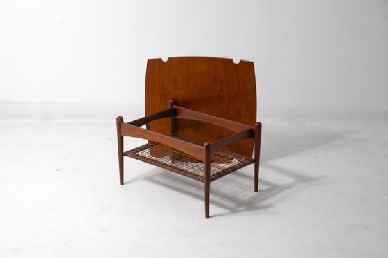 Table basse vintage en teck avec cannage, années 1960 – Louis van Teeffelen, Tables basses, Bois (photo 6 of 15)