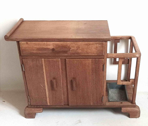 Klein art-deco kastje voor in de hal, 80 cm breed