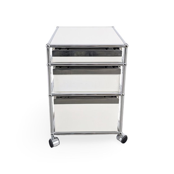 Image 1 of Armoire de bureau roulante USM Haller blanche Fritz Trolley2