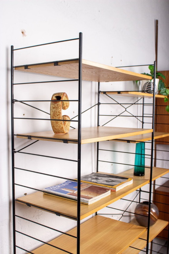 Image 1 of Vintage WHB String boekenkast, dressoir, kast, midden van de 20e eeuw