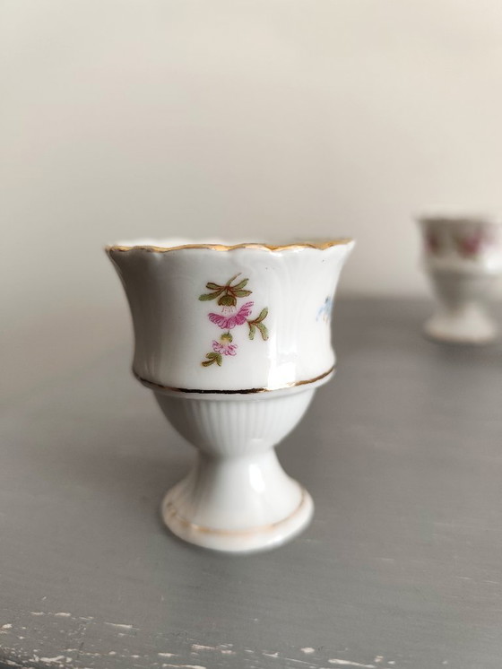 Image 1 of Set of 6 egg cups and serving tray