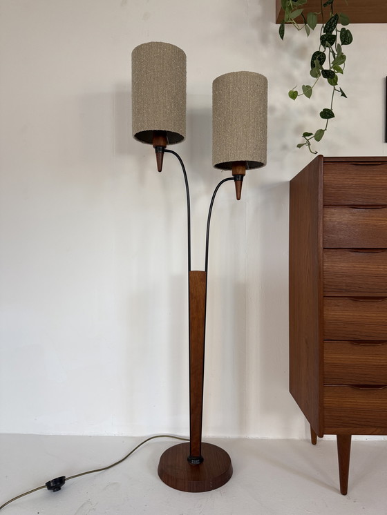 Image 1 of Lampada da terra vintage in teak anni '60