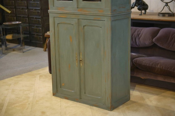 Buffet deux corps en orme patiné, années 1940 – Armoires de rangement, Bois, Vintage (photo 3 of 11)