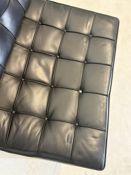 Knoll International Barcelona Stoel Lederen Fauteuil Design – Stoelen / fauteuils, Leather, Metal, Vintage (photo 3 of 18)