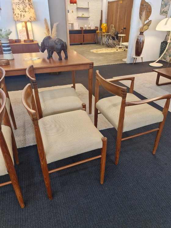 Sedie da pranzo Bramin design danese - set 5 pezzi, Tessile, Beige (foto 4 di 13)