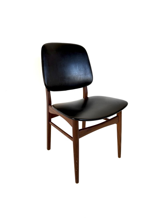 Image 1 of Set di 6 sedie da pranzo danesi, componibili e abbinabili, anni '60.