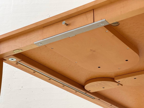 Image 1 of Extendable designer dining table by Chi Wing Lo for Giorgetti, Italy, 1990s