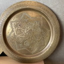 Collection of vintage brass plates vases and trinkets