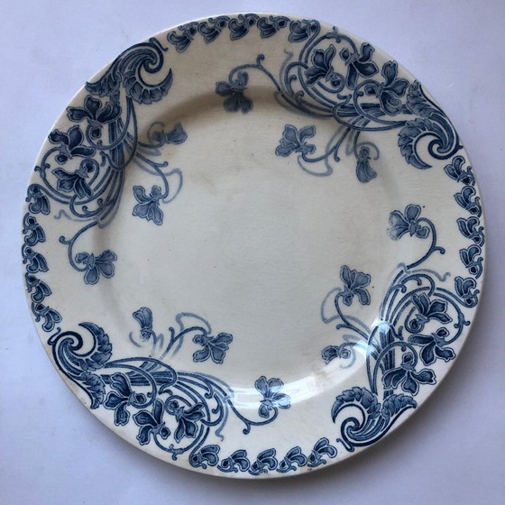 Image 1 of Flat plate in ironstone porcelain, LG Clairefontaine, Violette model
