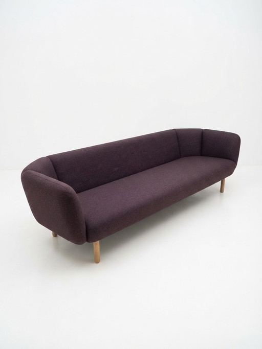 Artifort Bras Three-Seater Sofa Newly Upholstered Aubergine Purple – 3 5 zitsbanken, Textile, Wood (photo 2 of 6)