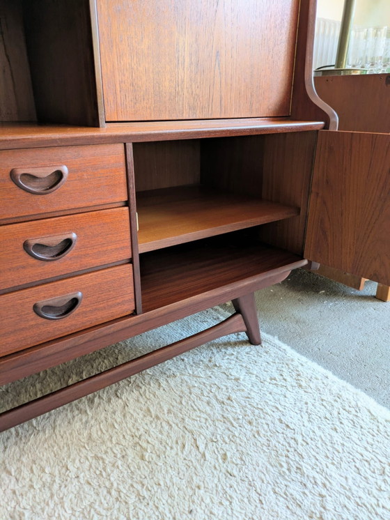 Credenza a muro vintage in teak, Louis van Teeffelen, Wébe – Credenze, Ceramica, Legno (photo 12 of 15)