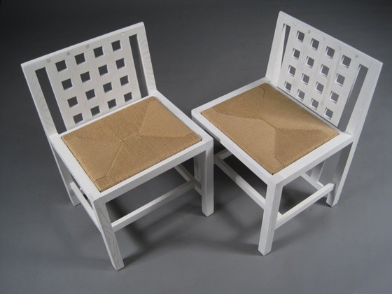 2 Sedie, Riproduzione, Candida Cottage chair, Charles Rennie Mackintosh, Nuovo – Poltrone, Wood, Textile (photo 2 of 5)