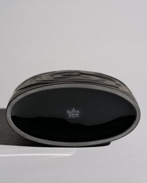 Image 1 of Rosenthal Porcelain Vase Duo Farideh Lashai & Werner Schreib Matte Black & White