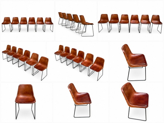 6x Soly Luna 'Giron' dining room chairs – Sol y Luna, Dining chairs, Leather, Metal (photo 5 of 5)