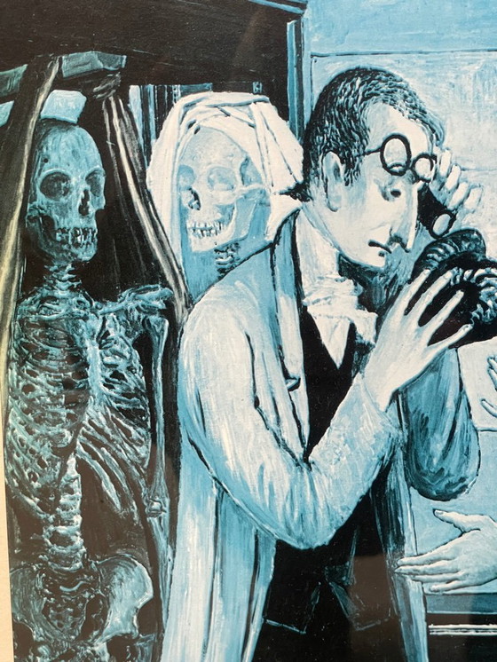 Image 1 of Estampe de Paul Delvaux encadrée