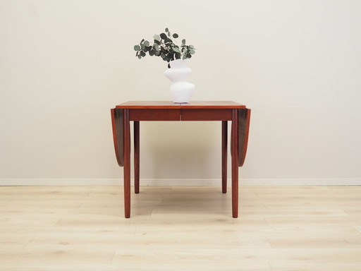Table en acajou, design danois, années 1970, production : Danemark