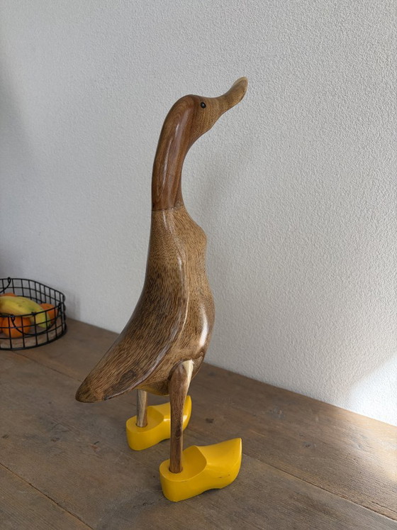 Anatra in Legno Fatta a Mano – Oggetti decorativi – 43 cm (photo 7 of 10)