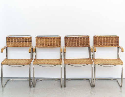 Marcel Breuer Armlehnstuhl D40 für Tecta I Set van vier