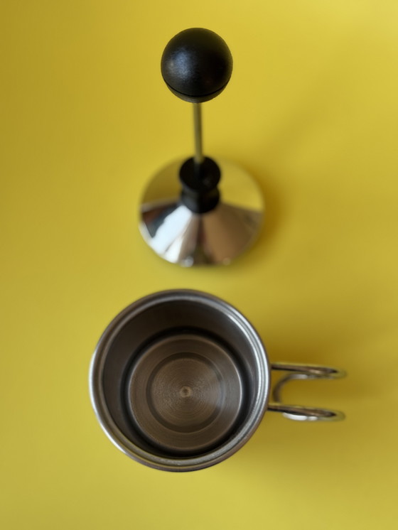 Image 1 of Italian Design Milk Frother Inox Stainless Steel- Postmodern Design