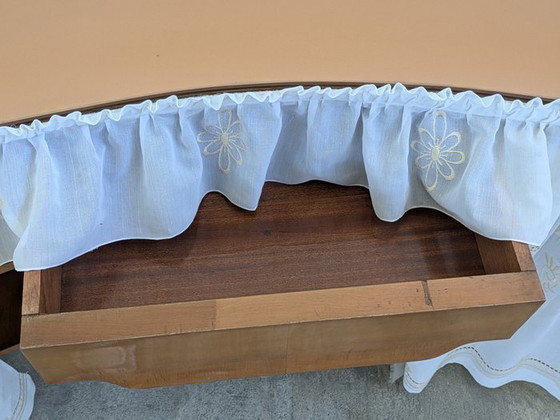 Image 1 of Mobile vintage a forma di fagiolo - Legno, tessuto, vetro