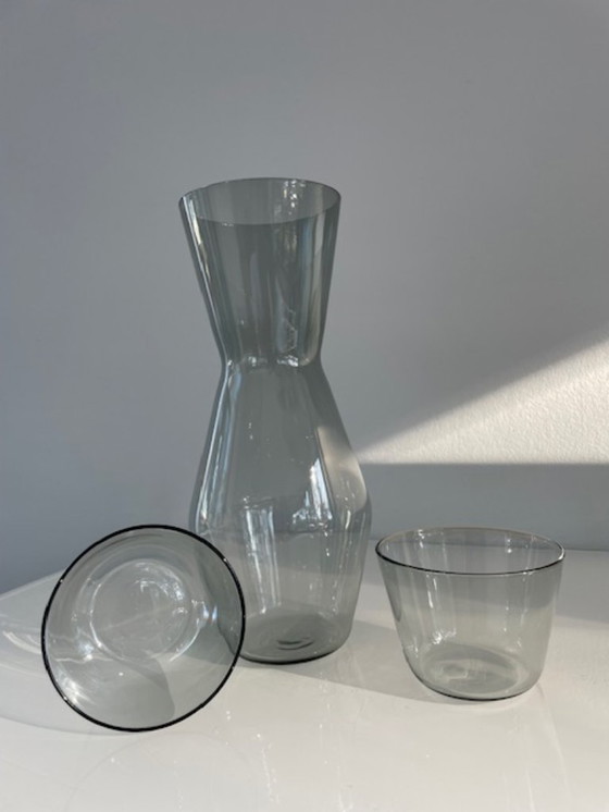 Image 1 of Deens design karaf met 4 glazen rookglas