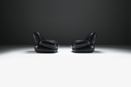 Vintage Set of Okay Armchairs by Adriano Piazzesi for Saporiti Italy